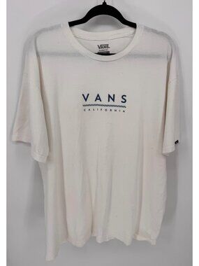 Vans Classic Fit California Graphic White T-Shirt Mens Size XL
